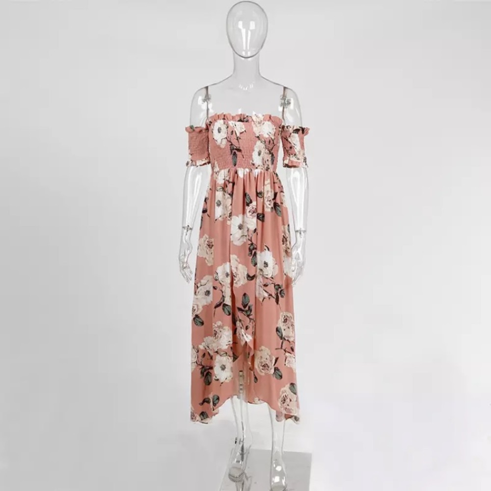 Mauve Floral Dress - Picture 6 of 7
